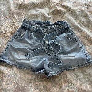 American Eagle Paperbag Denim Shorts